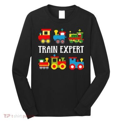 Kids Trains Funny Train Expert Kids Long Sleeve Shirt