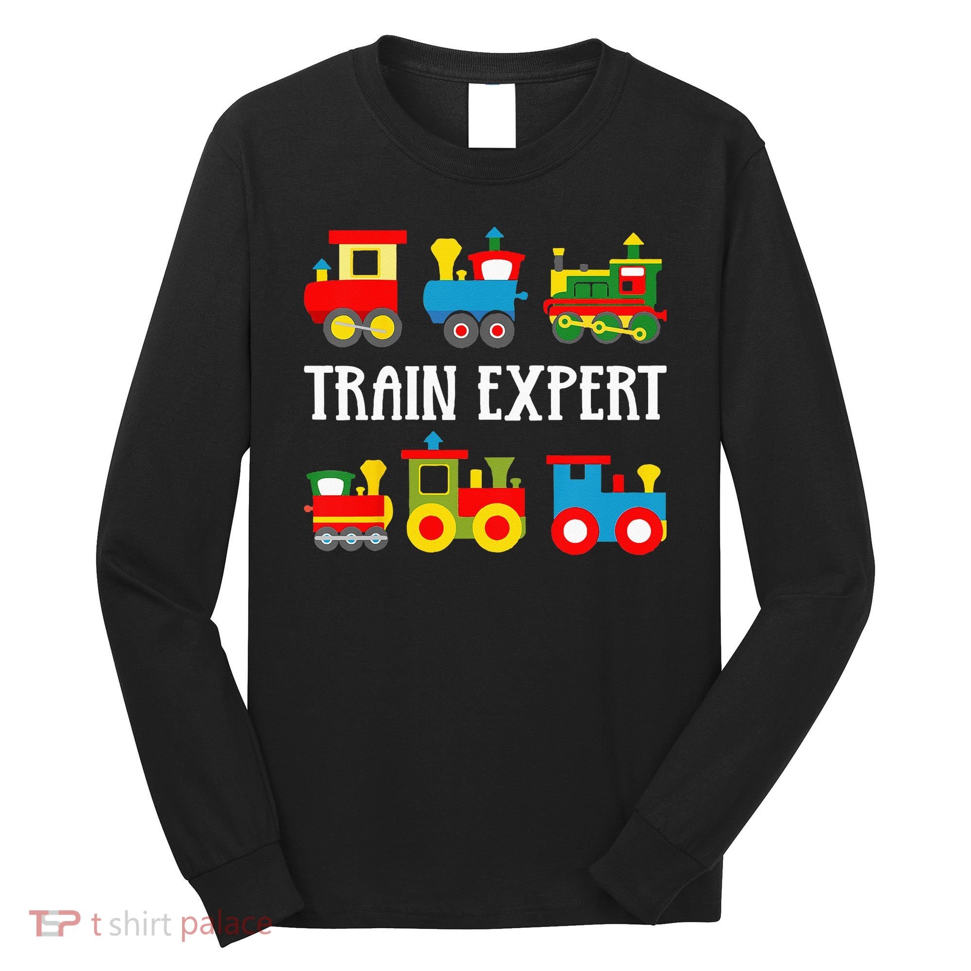 Kids Trains Funny Train Expert Kids Long Sleeve Shirt