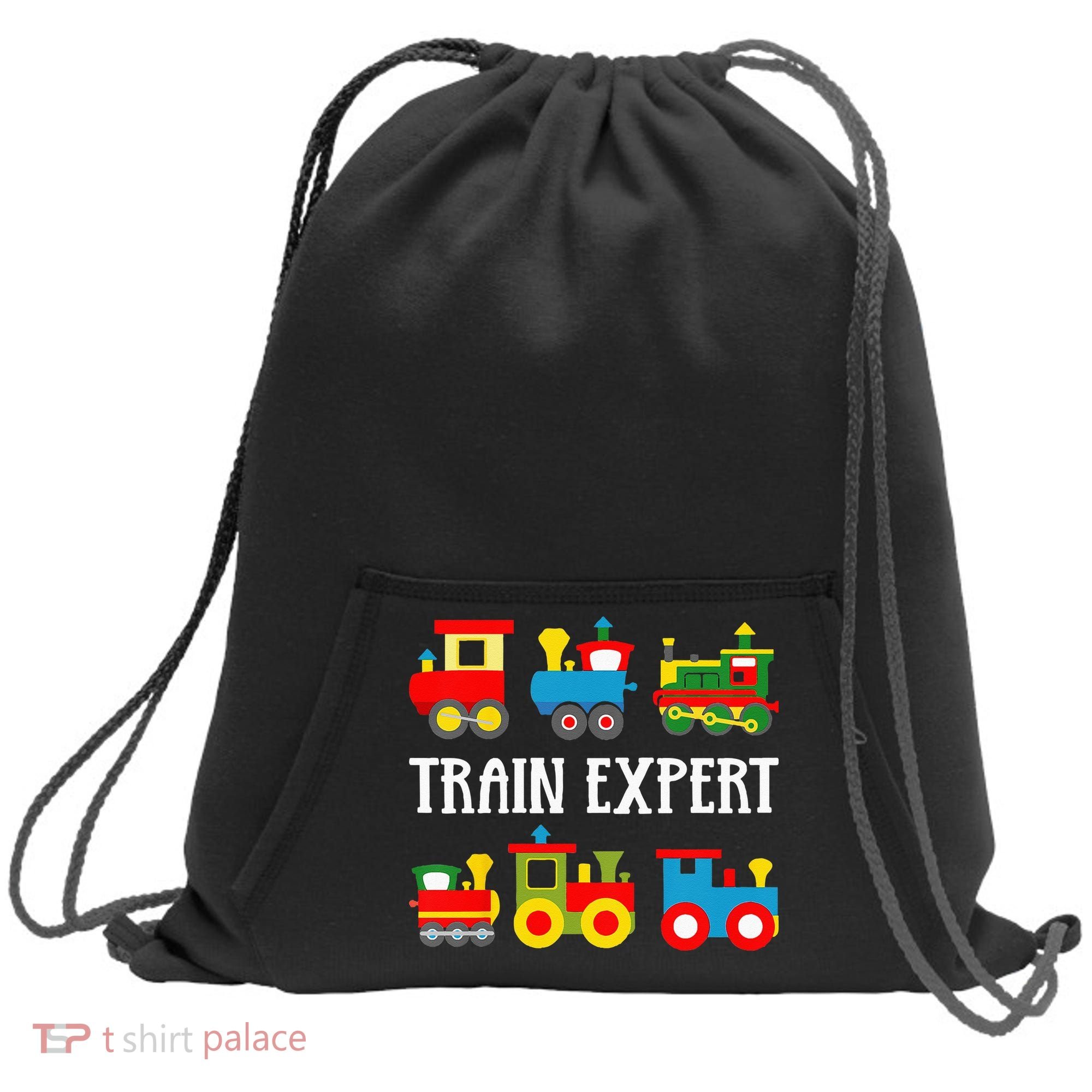 Kids Trains Funny Train Expert Kids Sweatshirt Cinch Pack Bag