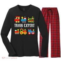 Kids Trains Funny Train Expert Kids Women's Long Sleeve Flannel Pajama Set  thumb 0