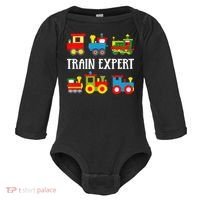 Kids Trains Funny Train Expert Kids Baby Long Sleeve Bodysuit thumb 0