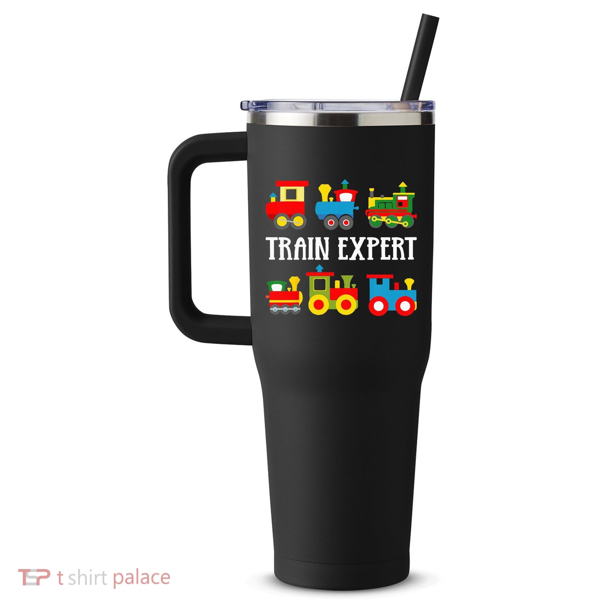 Kids Trains Funny Train Expert Kids 40oz Vacuum Insulated Stainless Steel Travel Tumbler