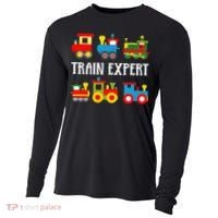 Kids Trains Funny Train Expert Kids Cooling Performance Long Sleeve Crew thumb 0