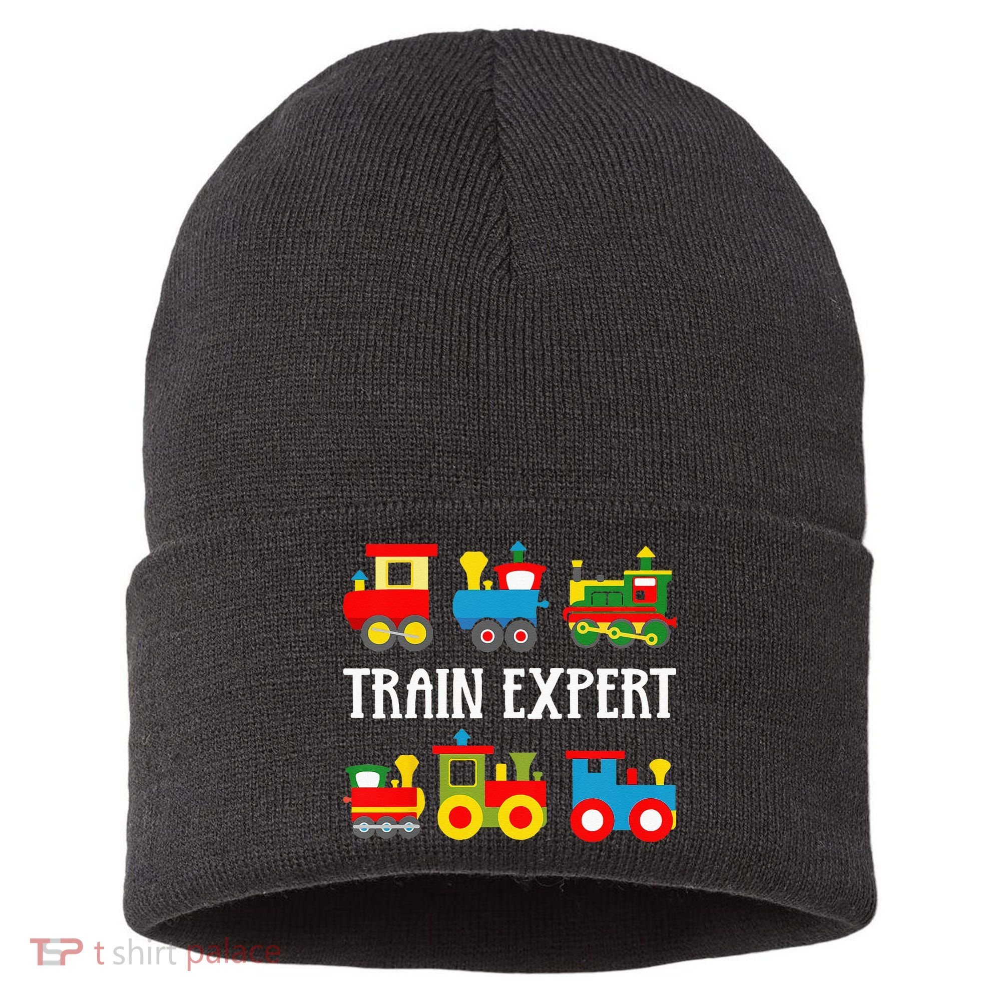 Kids Trains Funny Train Expert Kids Sustainable Knit Beanie