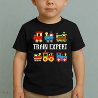 Kids Trains Funny Train Expert Kids Toddler T-Shirt thumb 2