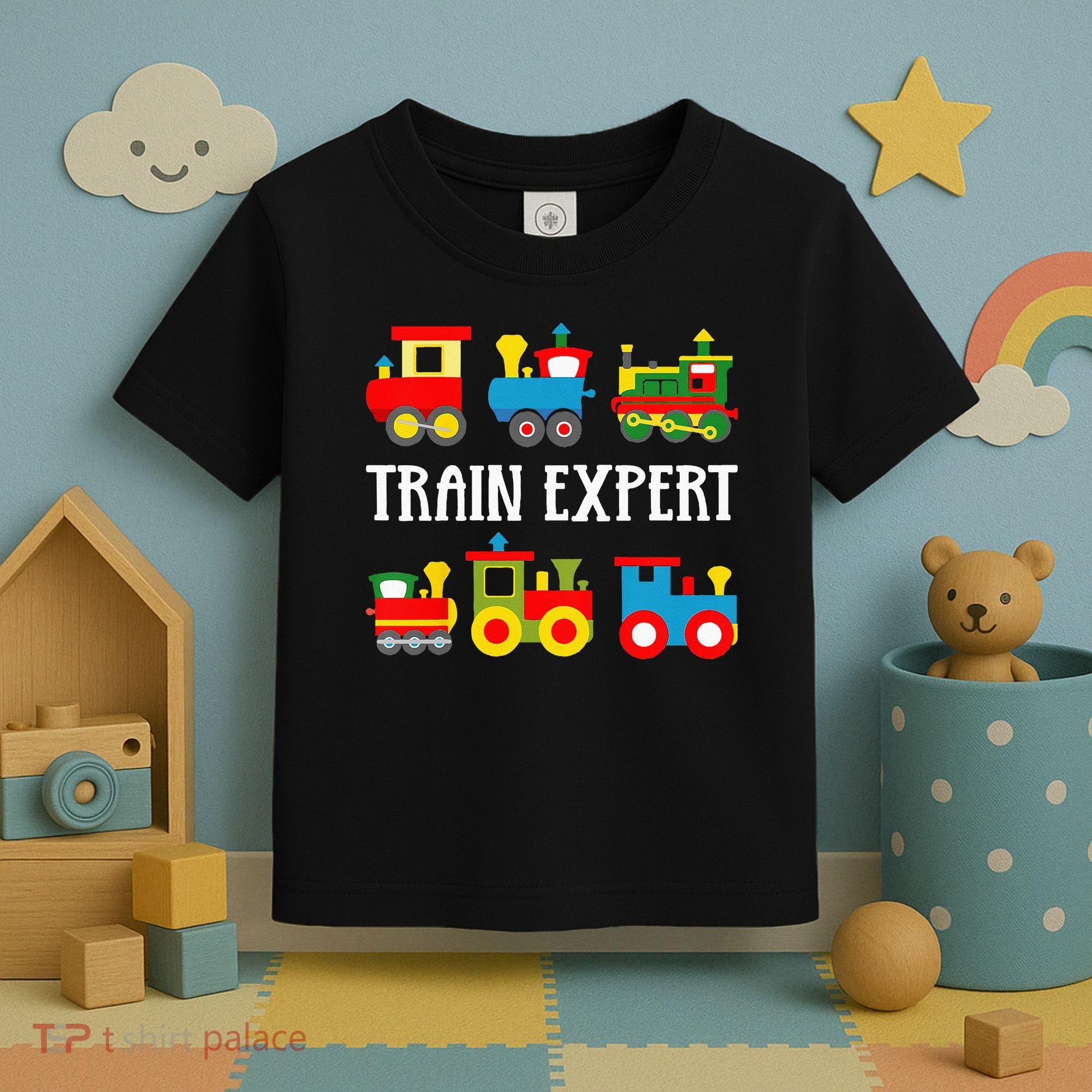 Kids Trains Funny Train Expert Kids Toddler T-Shirt