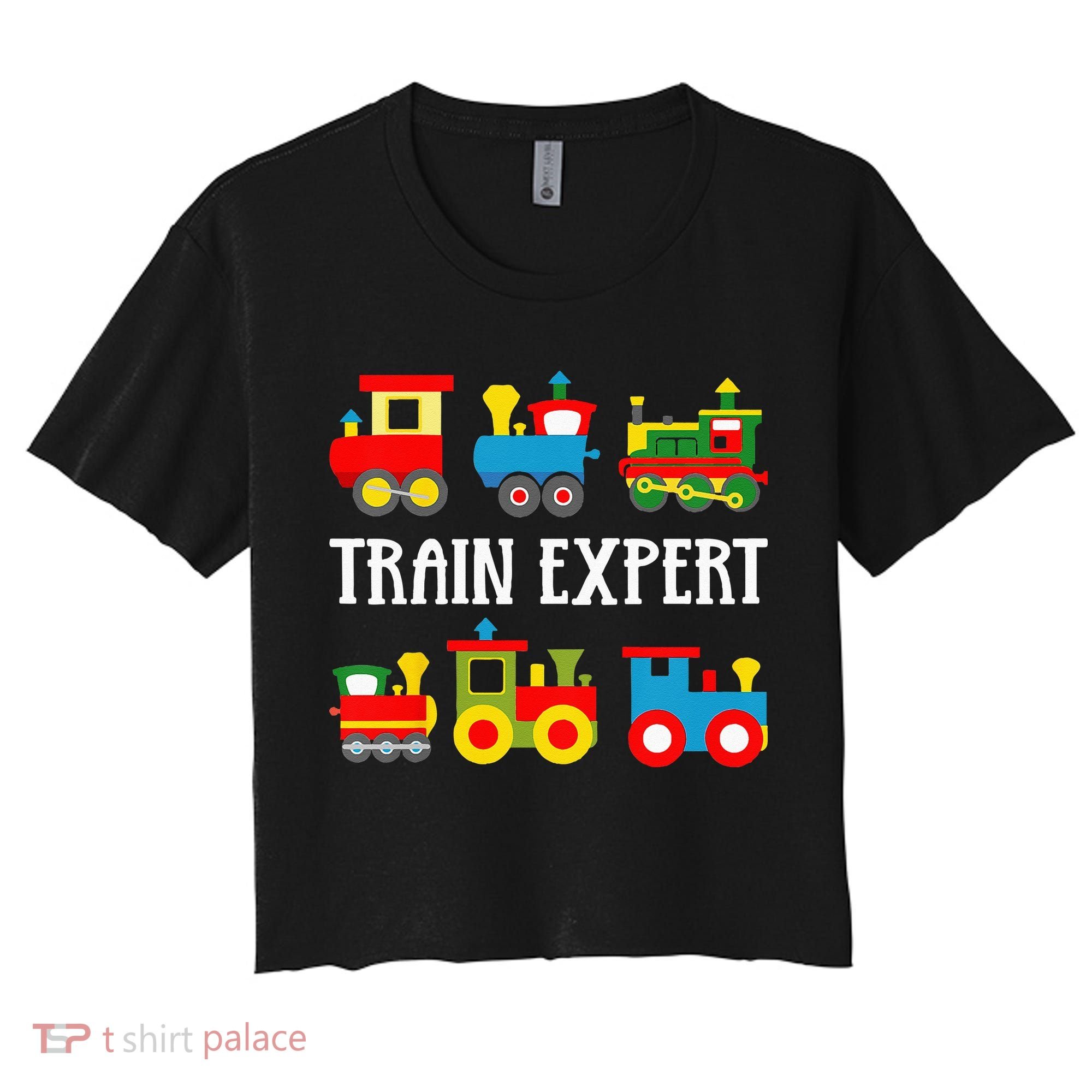 Kids Trains Funny Train Expert Kids Women's Crop Top Tee