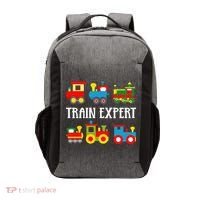 Kids Trains Funny Train Expert Kids Vector Backpack thumb 0