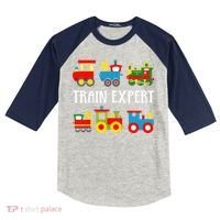 Kids Trains Funny Train Expert Kids Kids Colorblock Raglan Jersey thumb 0