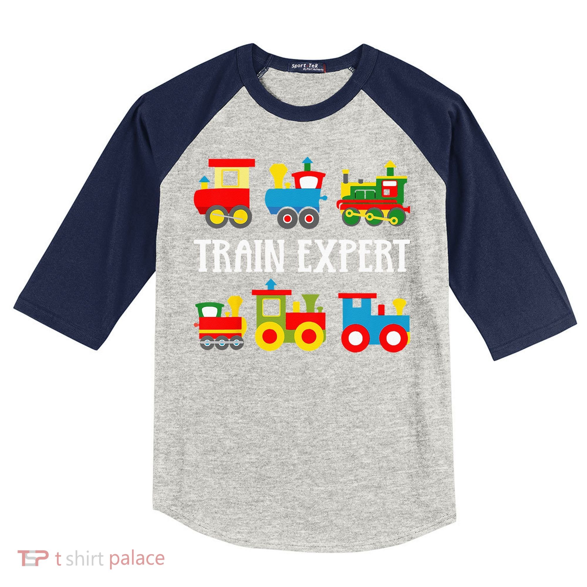 Kids Trains Funny Train Expert Kids Kids Colorblock Raglan Jersey