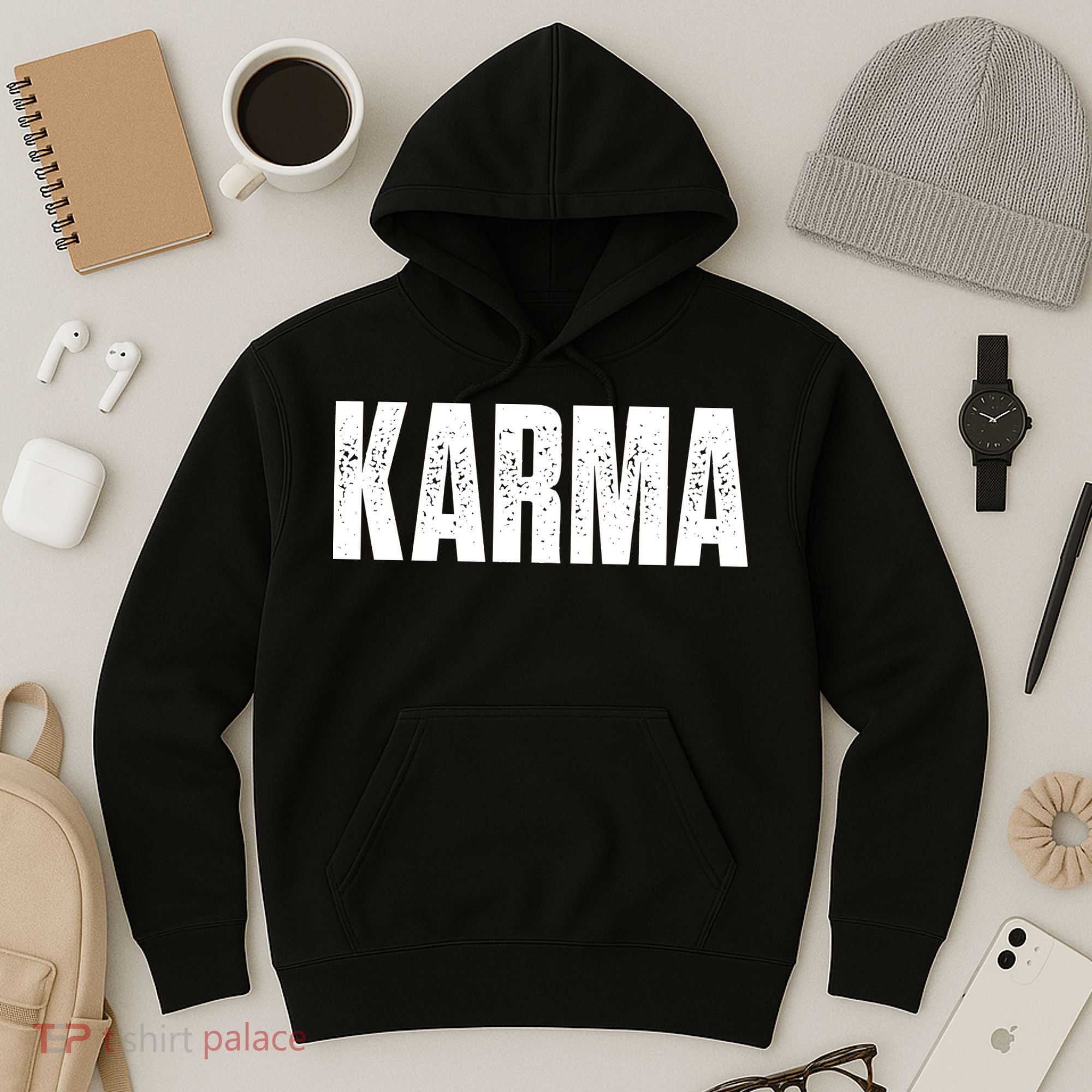 Karma Trending Graphic Tee Hoodie
