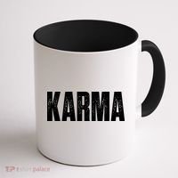 Karma Trending Graphic Tee Coffee Mug thumb 1