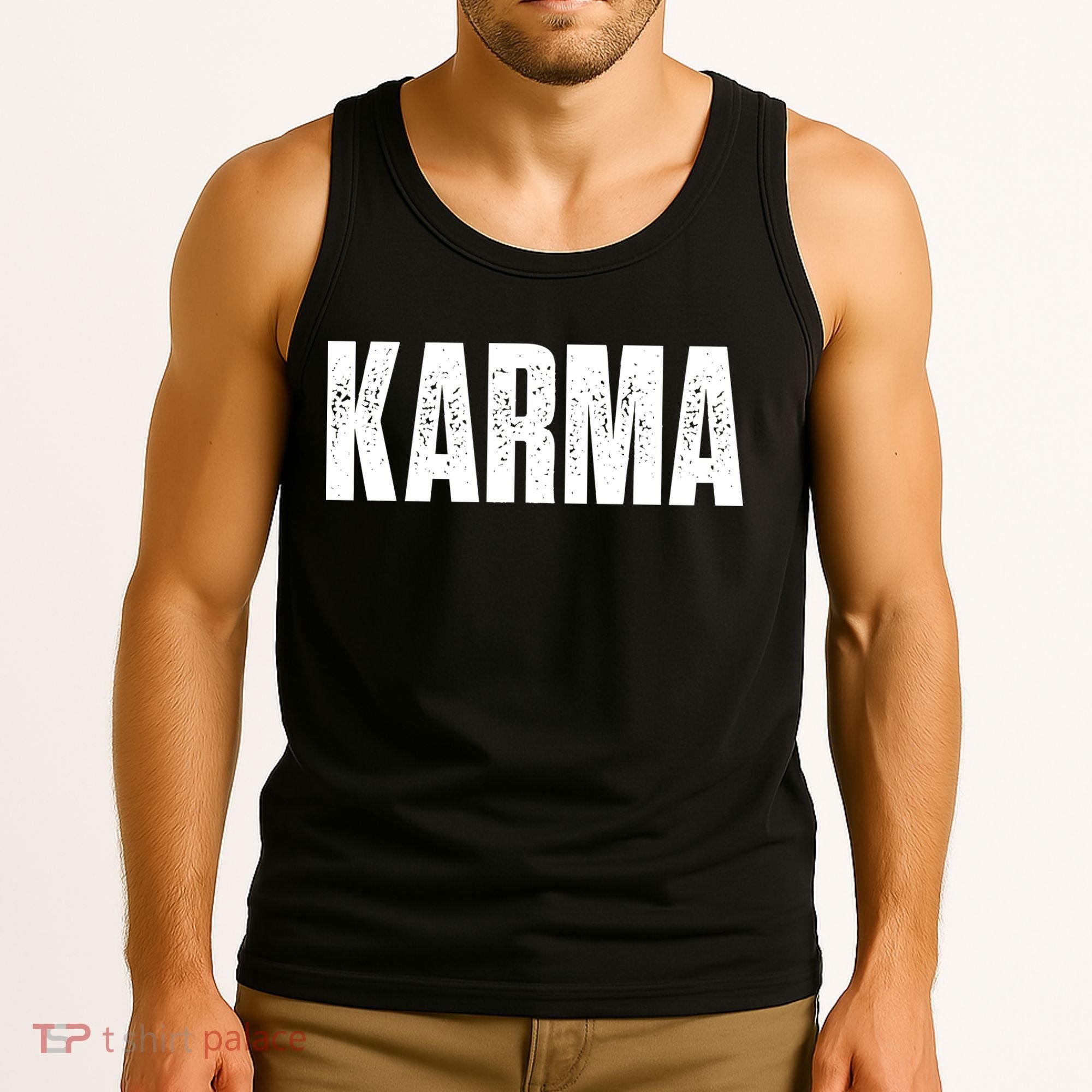 Karma Trending Graphic Tee Tank Top