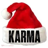 Karma Trending Graphic Tee Santa Hat thumb 0