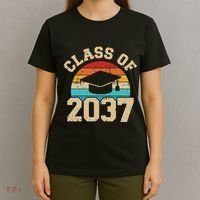 Kindergarten To Graduation Class Of 2037 Grow With Me T-Shirt thumb 4