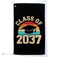 Kindergarten To Graduation Class Of 2037 Grow With Me Golf Towel thumb 0