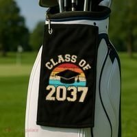 Kindergarten To Graduation Class Of 2037 Grow With Me Golf Towel thumb 2