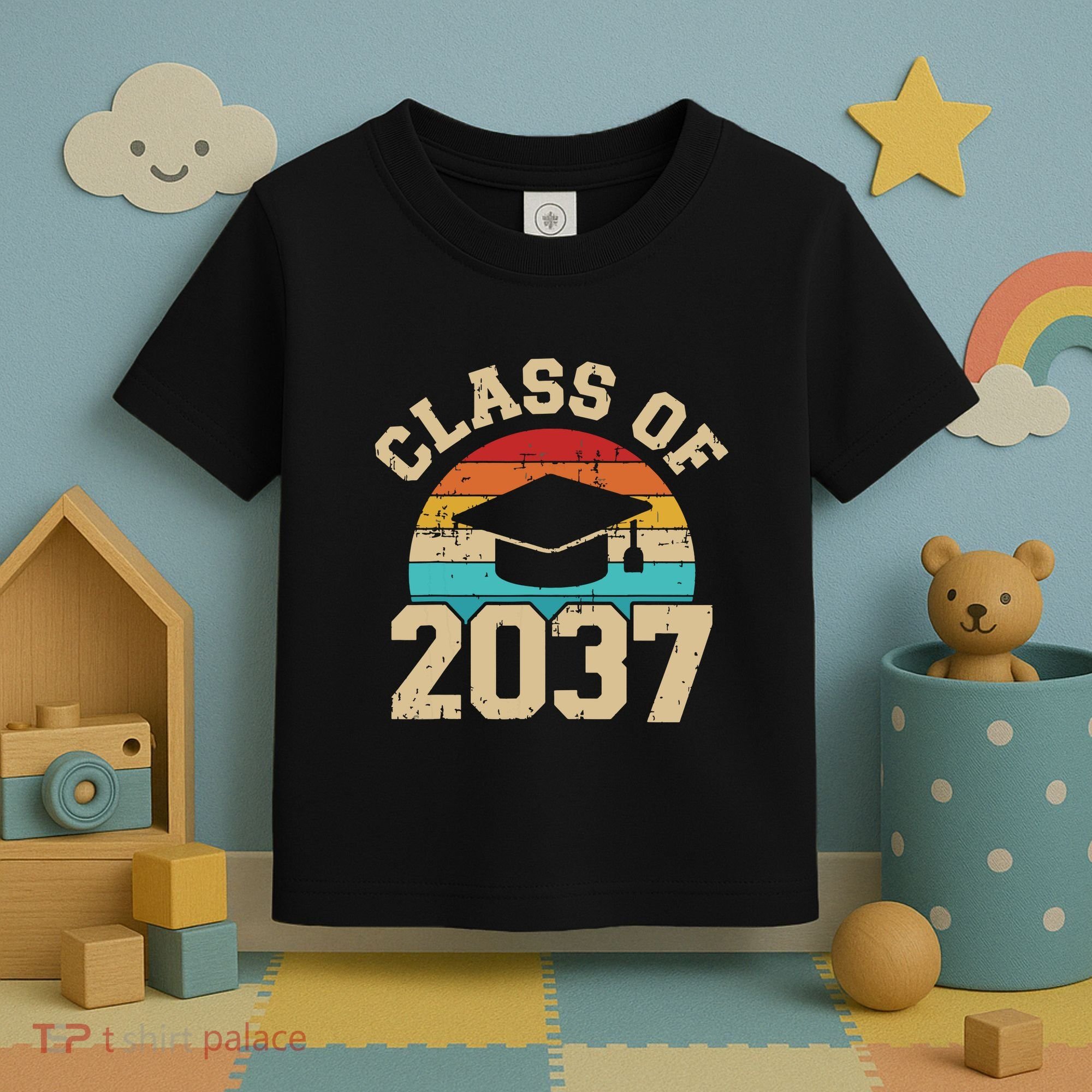 Kindergarten To Graduation Class Of 2037 Grow With Me Toddler T-Shirt