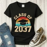 Kindergarten To Graduation Class Of 2037 Grow With Me Women's T-Shirt thumb 3