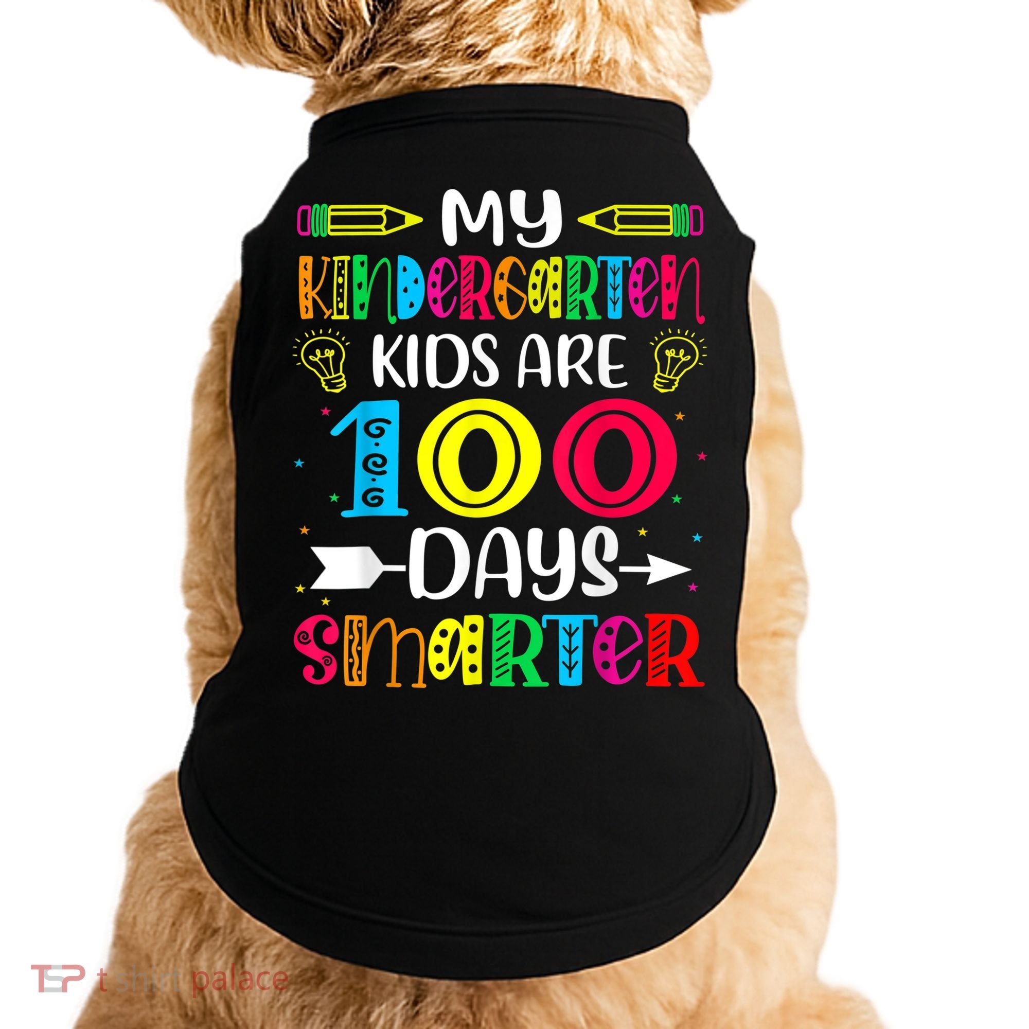 Kindergarten Teacher Gift 100 Days Smarter 100th Day Of School Doggie Tank