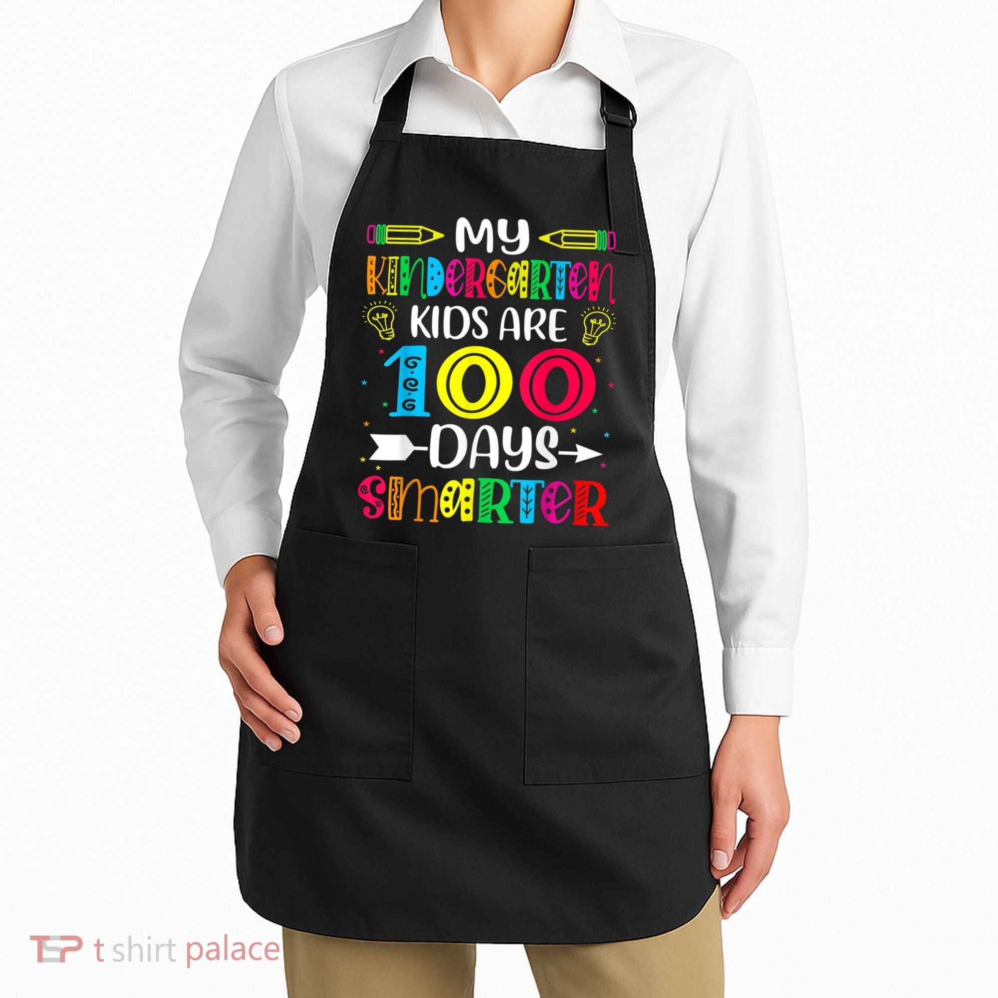 Kindergarten Teacher Gift 100 Days Smarter 100th Day Of School Apron