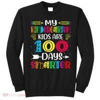 Kindergarten Teacher Gift 100 Days Smarter 100th Day Of School Sweatshirt thumb 0