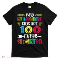 Kindergarten Teacher Gift 100 Days Smarter 100th Day Of School T-Shirt thumb 0