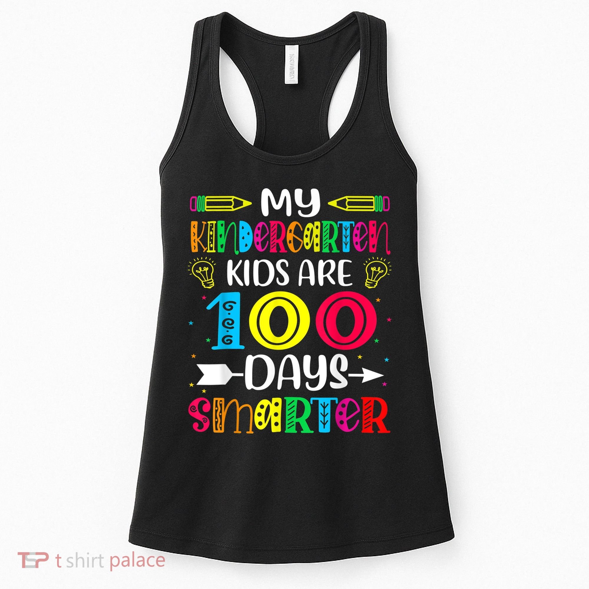 Kindergarten Teacher Gift 100 Days Smarter 100th Day Of School Women's Tank Top