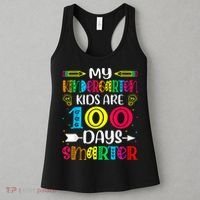 Kindergarten Teacher Gift 100 Days Smarter 100th Day Of School Women's Tank Top thumb 3