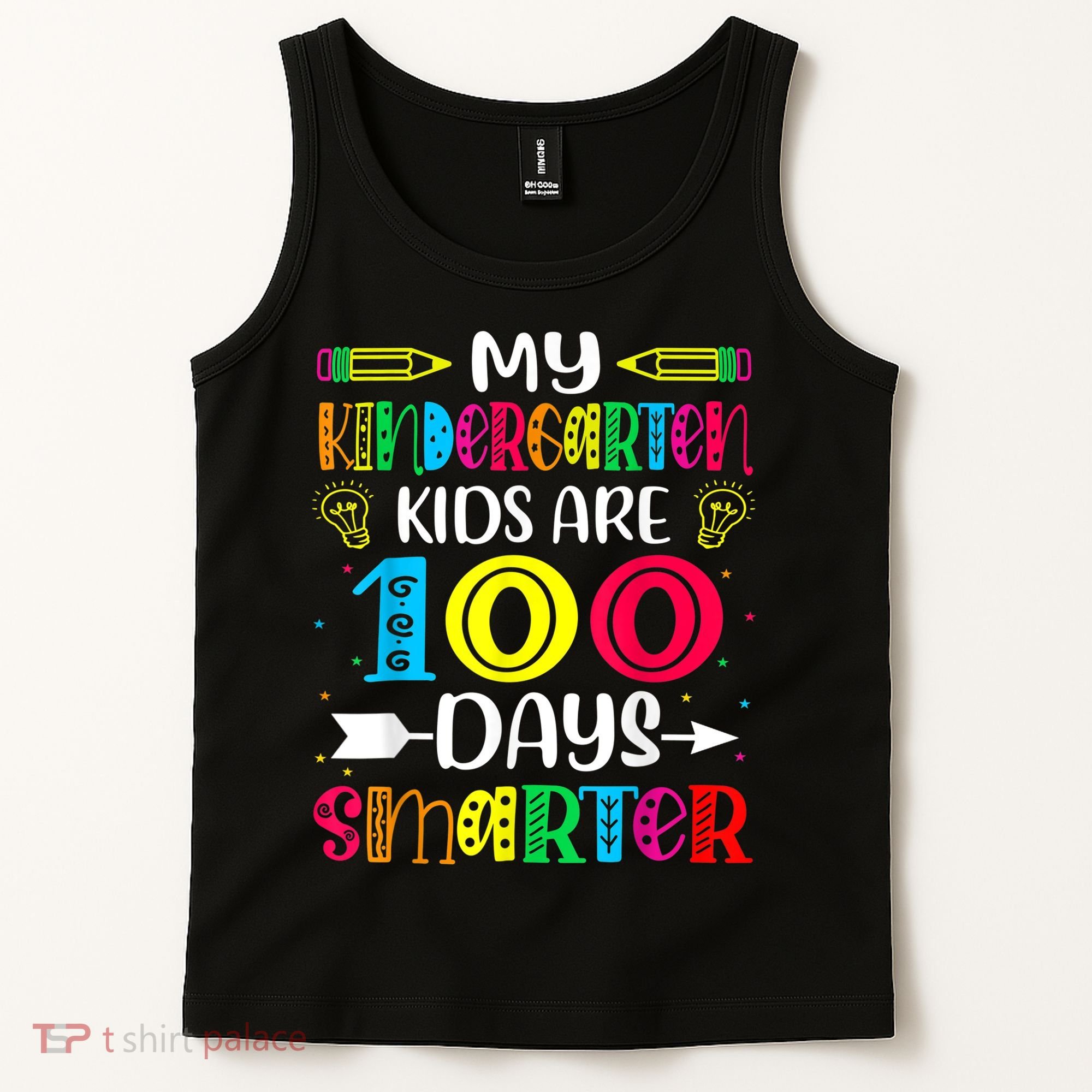 Kindergarten Teacher Gift 100 Days Smarter 100th Day Of School Tank Top