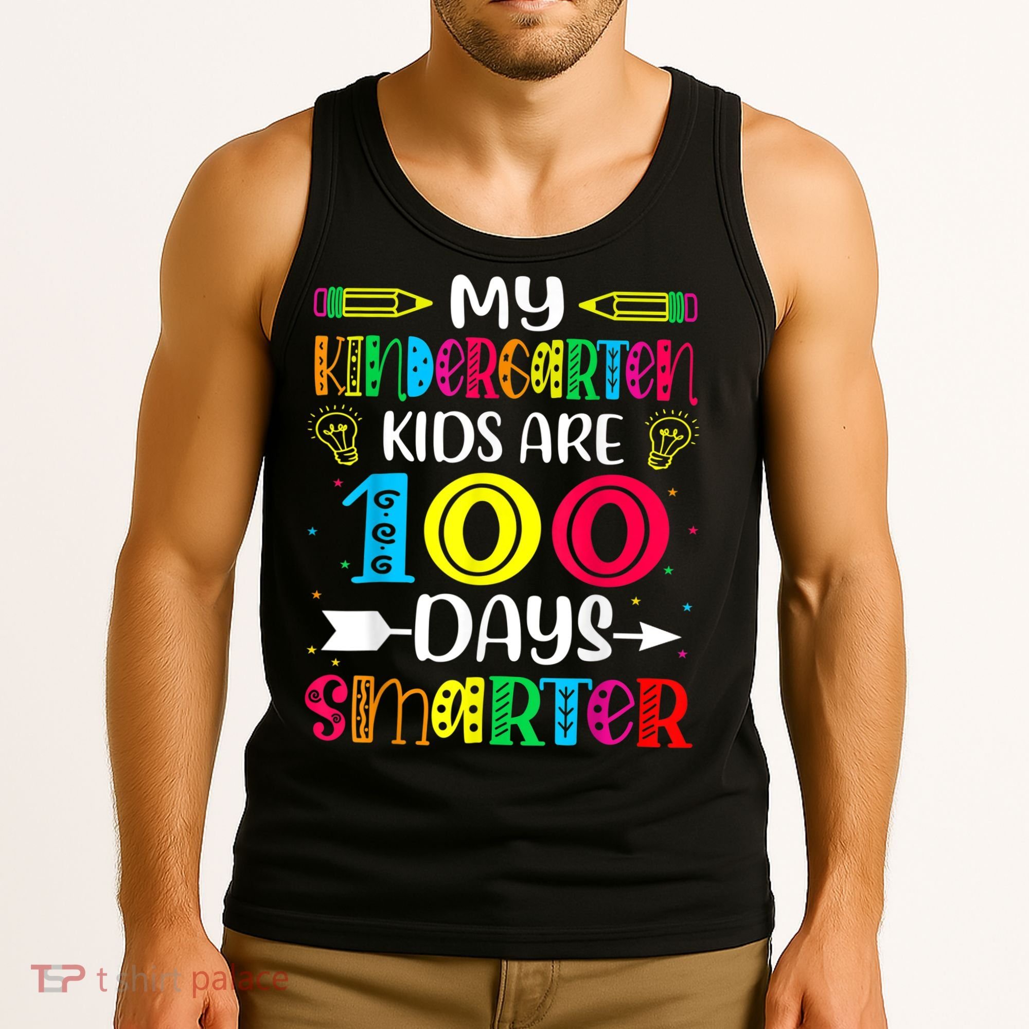 Kindergarten Teacher Gift 100 Days Smarter 100th Day Of School Tank Top