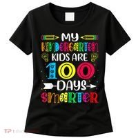 Kindergarten Teacher Gift 100 Days Smarter 100th Day Of School Women's T-Shirt thumb 0