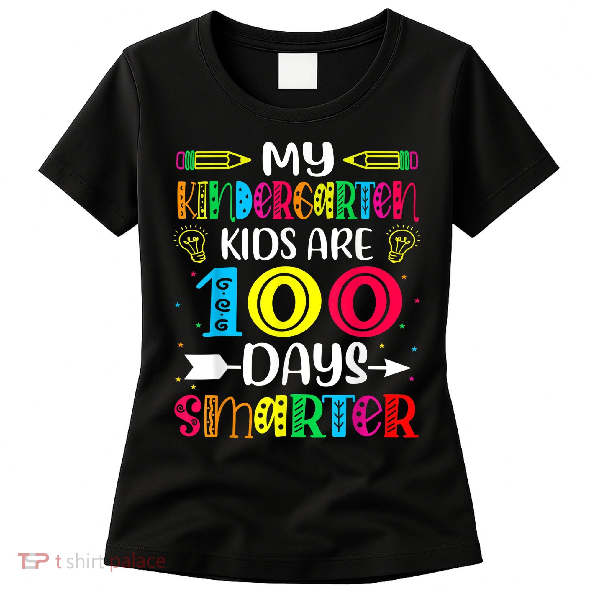 Kindergarten Teacher Gift 100 Days Smarter 100th Day Of School Women's T-Shirt