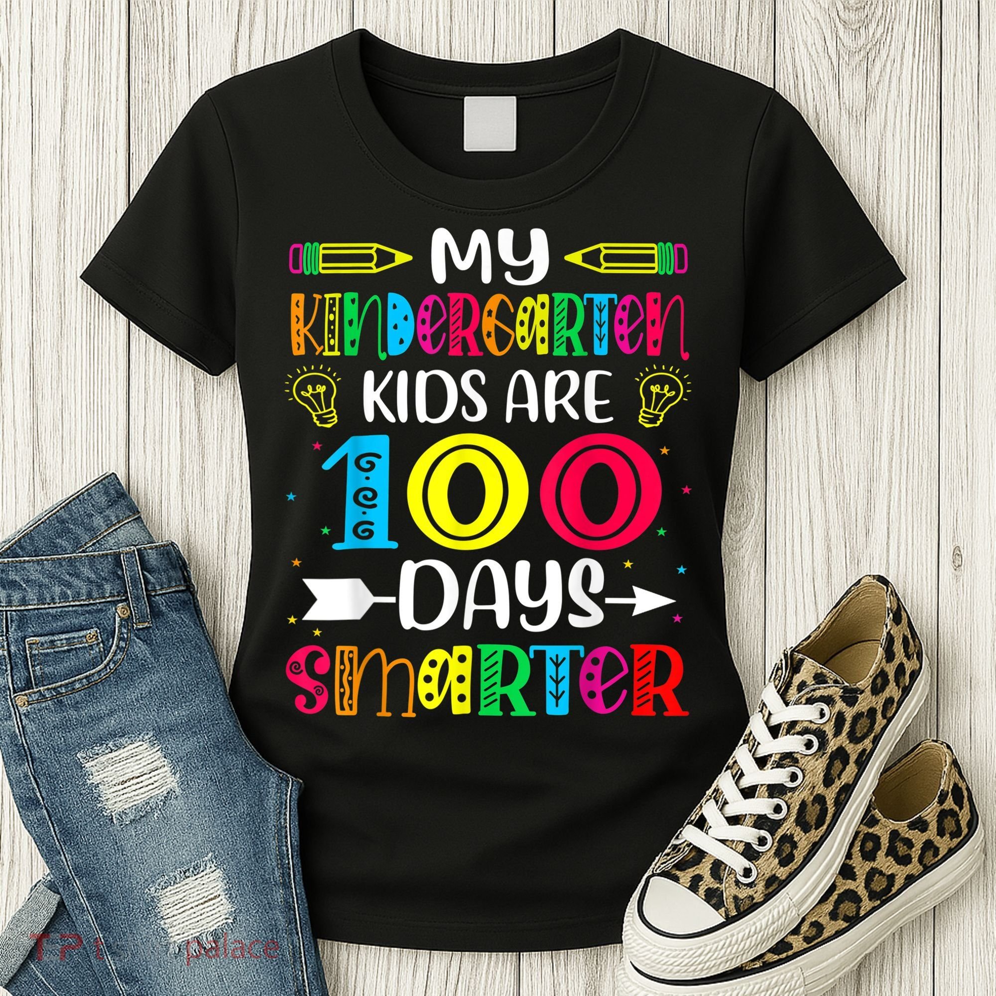 Kindergarten Teacher Gift 100 Days Smarter 100th Day Of School Women's T-Shirt