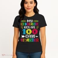 Kindergarten Teacher Gift 100 Days Smarter 100th Day Of School Women's T-Shirt thumb 4