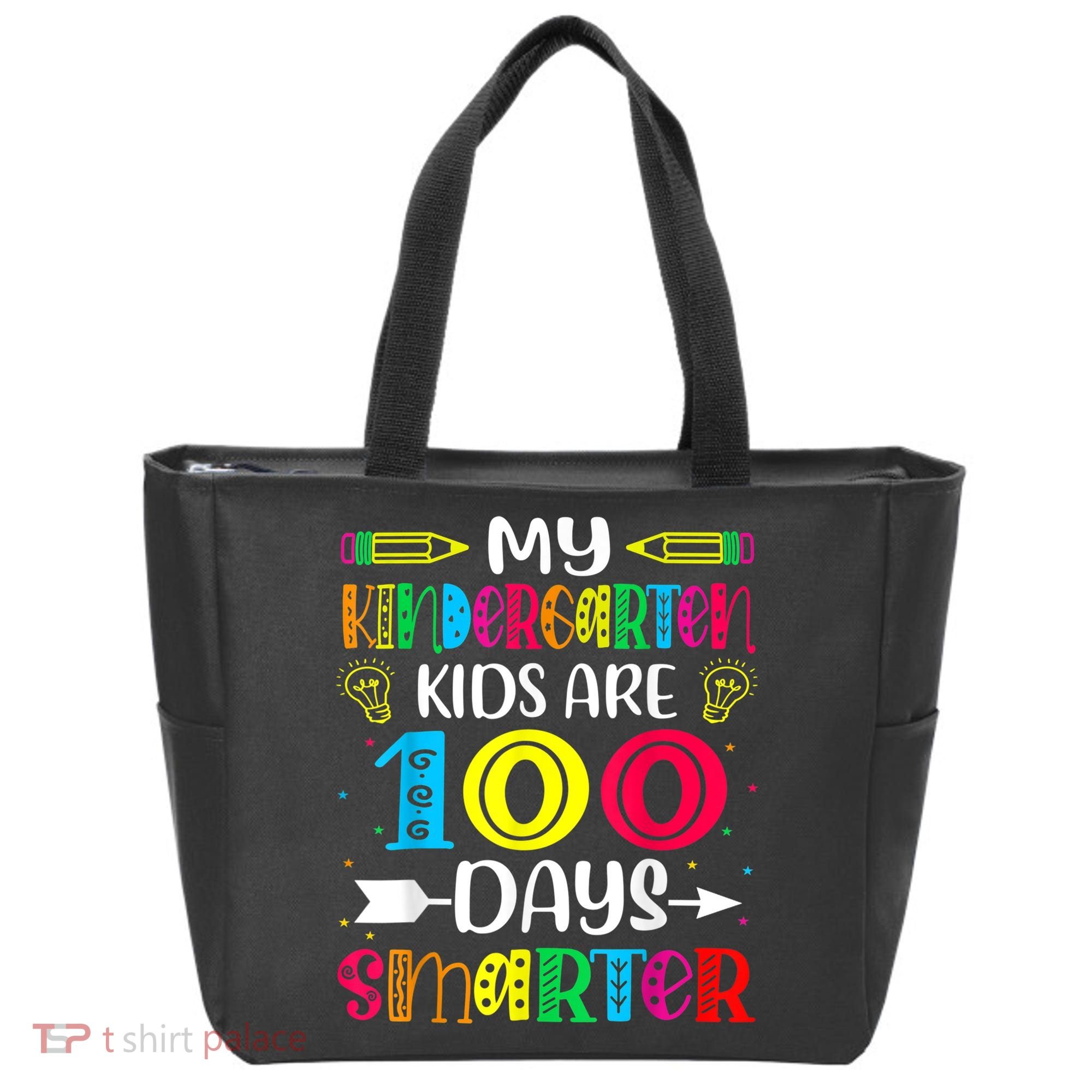 Kindergarten Teacher Gift 100 Days Smarter 100th Day Of School Tote Bag