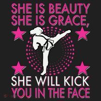 Karate Taekwondo Girl Women Karate Kick Comfort Colors Boxy T-Shirt thumb 3
