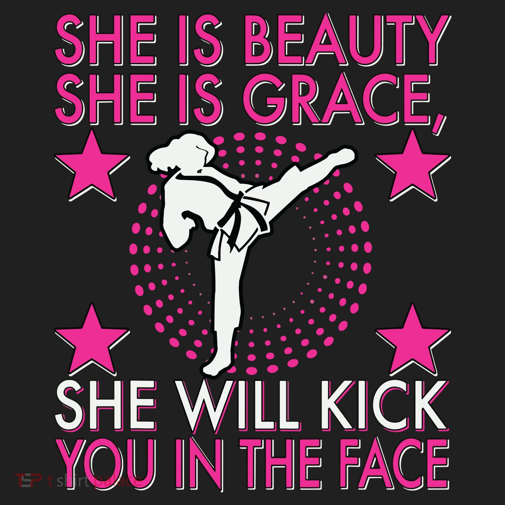 Karate Taekwondo Girl Women Karate Kick Comfort Colors Boxy T-Shirt