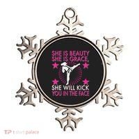 Karate Taekwondo Girl Women Karate Kick Ornament thumb 0