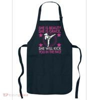 Karate Taekwondo Girl Women Karate Kick Apron thumb 0
