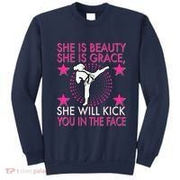 Karate Taekwondo Girl Women Karate Kick Sweatshirt thumb 0