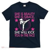 Karate Taekwondo Girl Women Karate Kick T-Shirt thumb 0