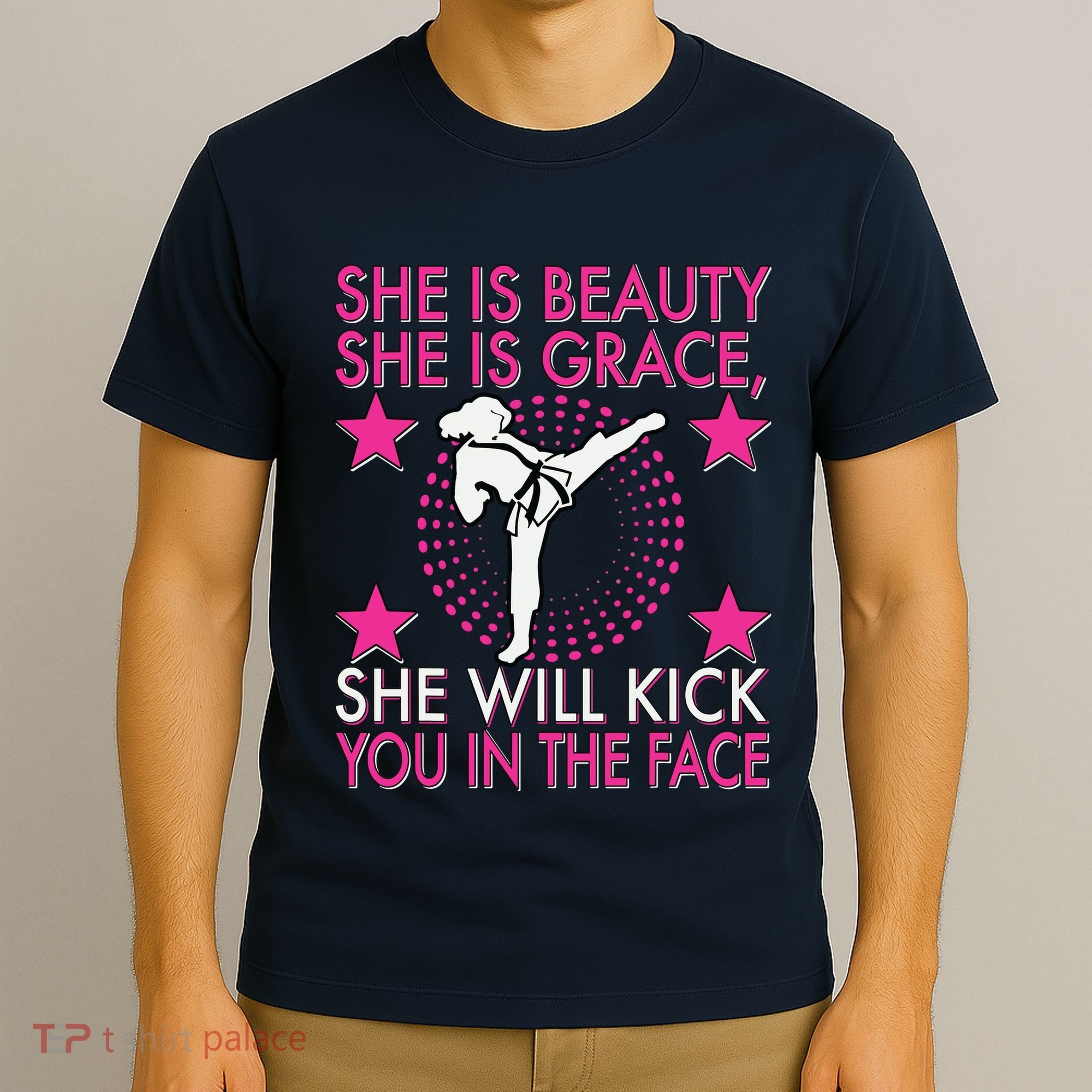 Karate Taekwondo Girl Women Karate Kick T-Shirt
