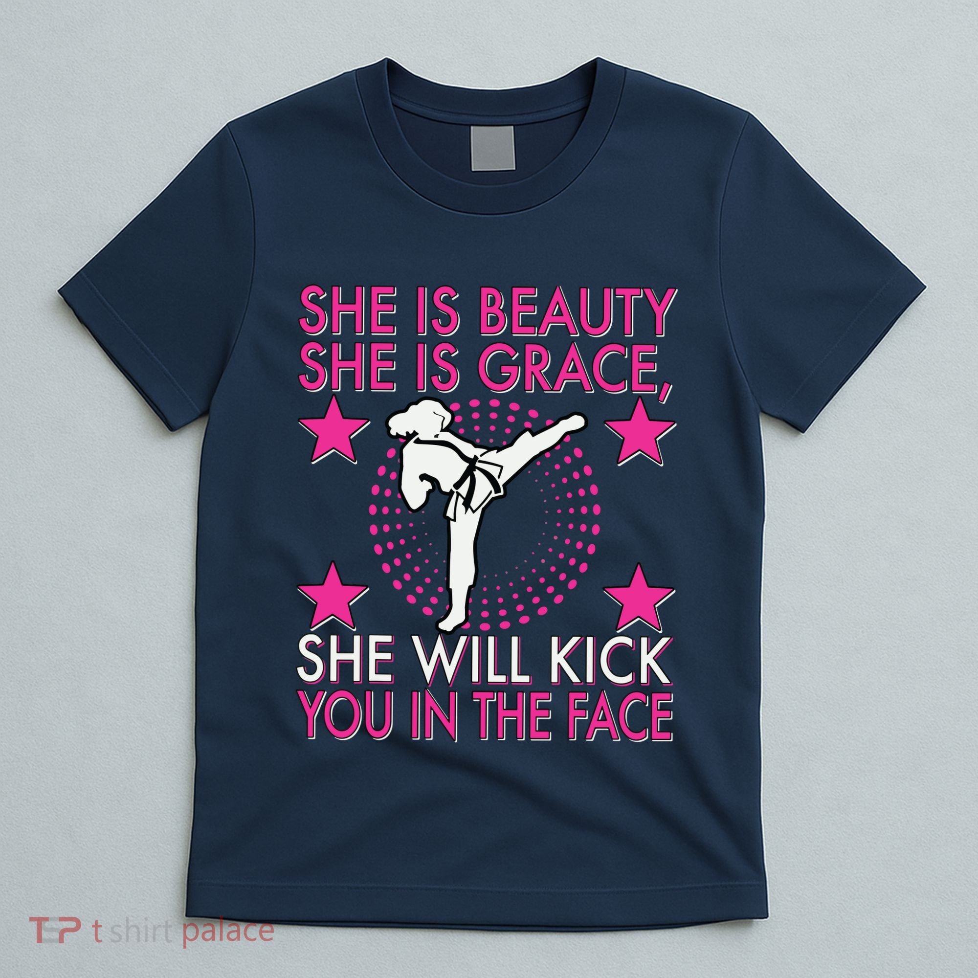 Karate Taekwondo Girl Women Karate Kick T-Shirt