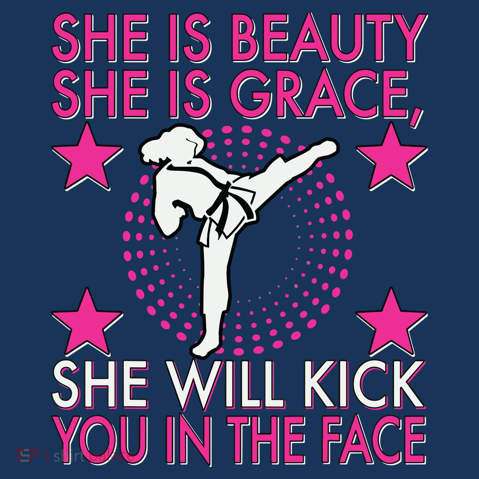 Karate Taekwondo Girl Women Karate Kick T-Shirt
