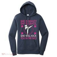 Karate Taekwondo Girl Women Karate Kick Women's Hoodie thumb 0