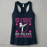 Karate Taekwondo Girl Women Karate Kick Women's Tank Top thumb 3