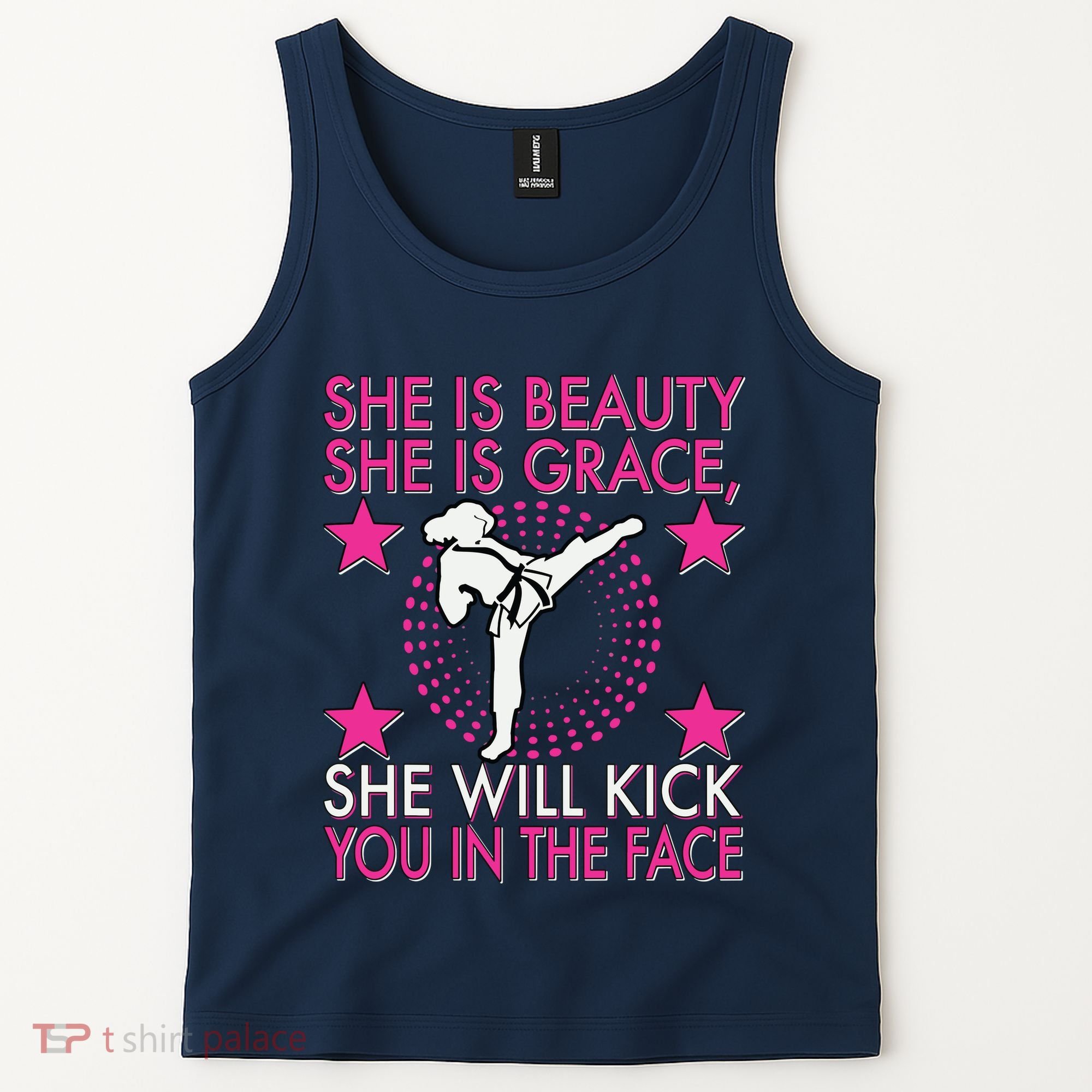 Karate Taekwondo Girl Women Karate Kick Tank Top