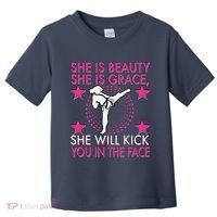 Karate Taekwondo Girl Women Karate Kick Toddler T-Shirt thumb 0