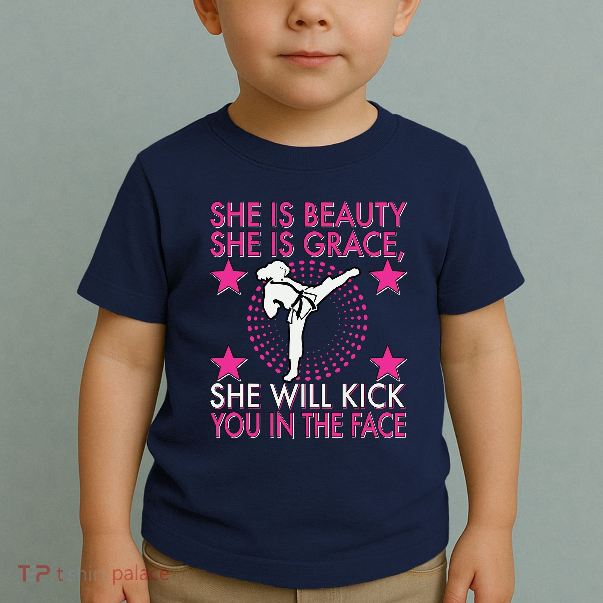 Karate Taekwondo Girl Women Karate Kick Toddler T-Shirt